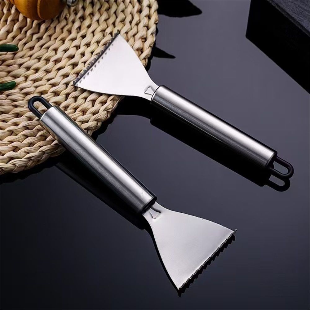 Sharp Stainless Steel Fish Scaler,Multifunction Fish Scale Planer Knife,Fish Scaler Remover Fishs Cleaning Tool Descaler Scales Scraping Tool for Home Market Restaurant (2PCS) - Image 2