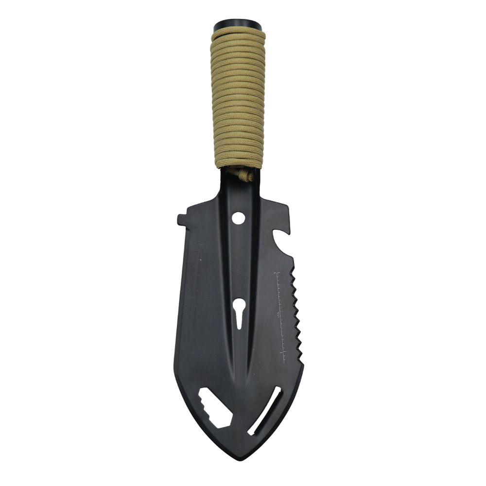 Hiking Trowel, Camping, Backpacking, Portable Shovel, Multitool, Ultralight Camp Tool, with Carrying Pouch, for Gardening, Outdoor, Survival（Silver Engineer Shovel Khaki Handl） - Image 2