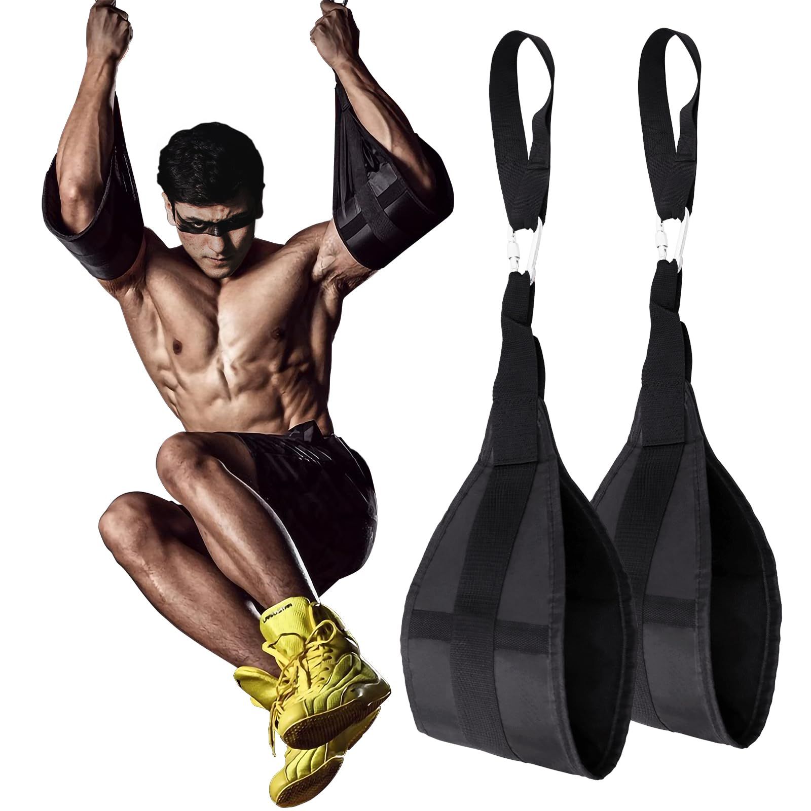 Hanging Ab Straps for Pull Up Bar: Gym Ab Sling Straps for Arm Pull up Workout Support for Training Knee and Leg Raises - Image 5