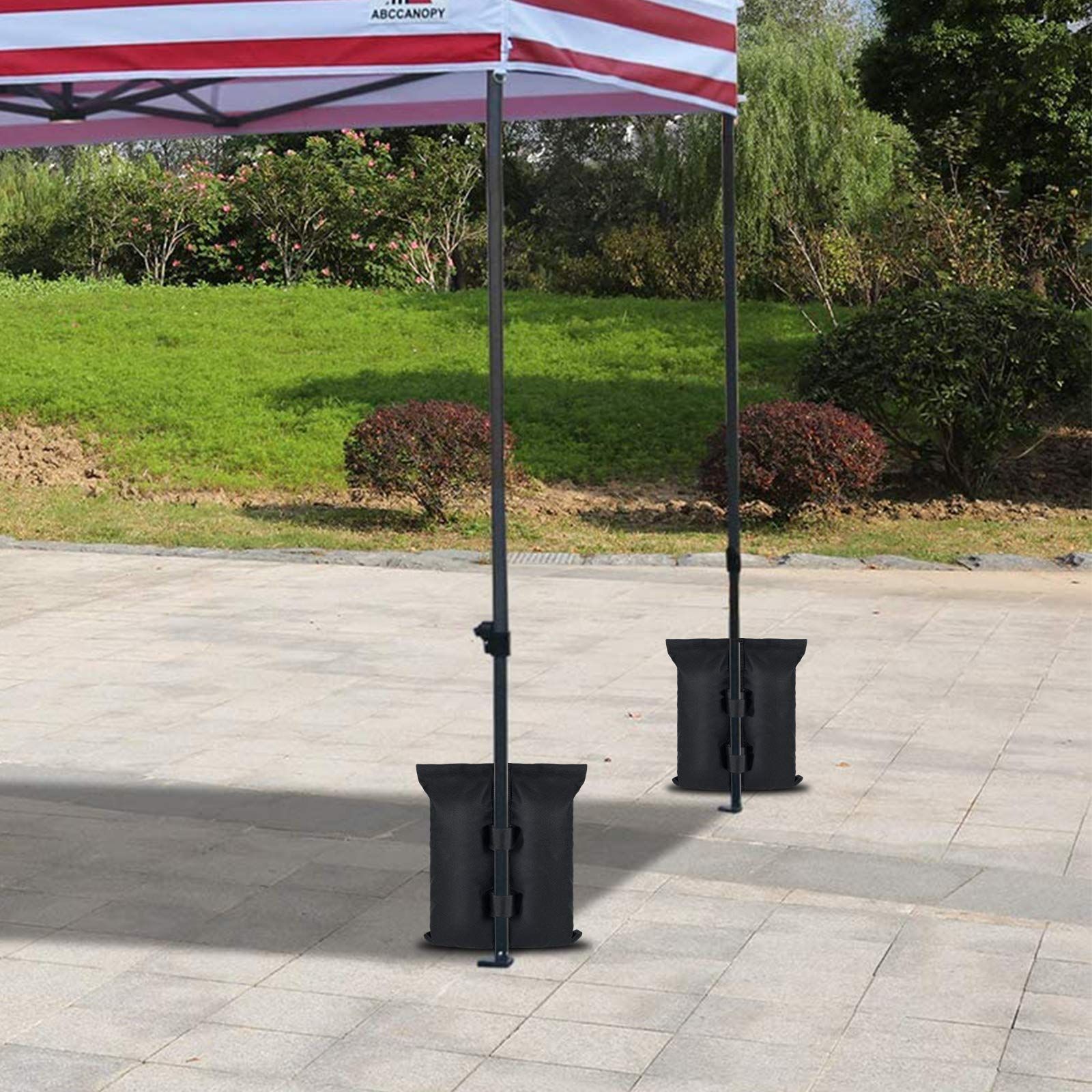 Outdoor tent fixed sandbag sandbag, sunshade base fixed sandbag, 4 pieces of outdoor sunshade legs with pavilion counterweight (no sand) - Image 2