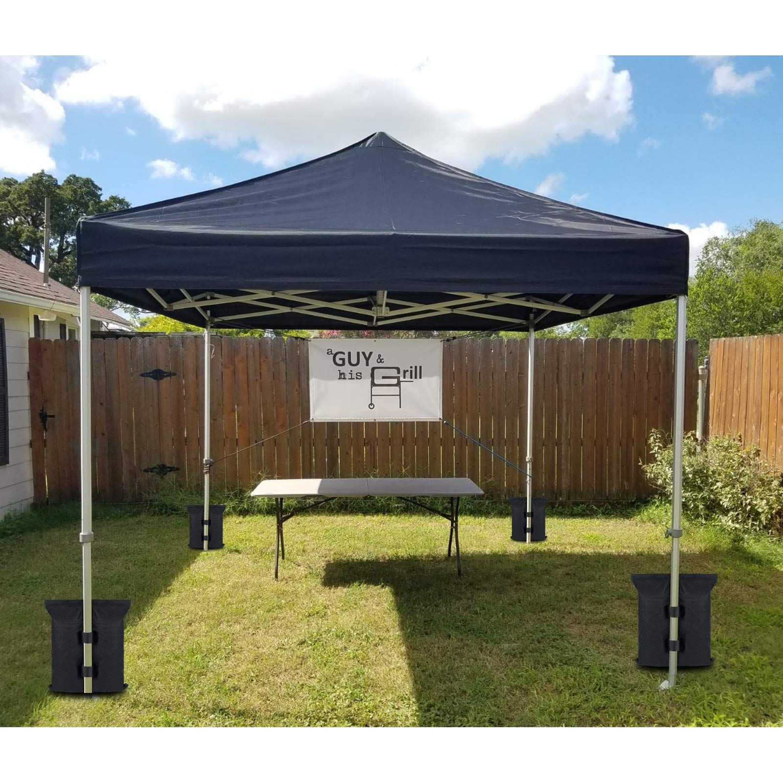 Outdoor tent fixed sandbag sandbag, sunshade base fixed sandbag, 4 pieces of outdoor sunshade legs with pavilion counterweight (no sand) - Image 3