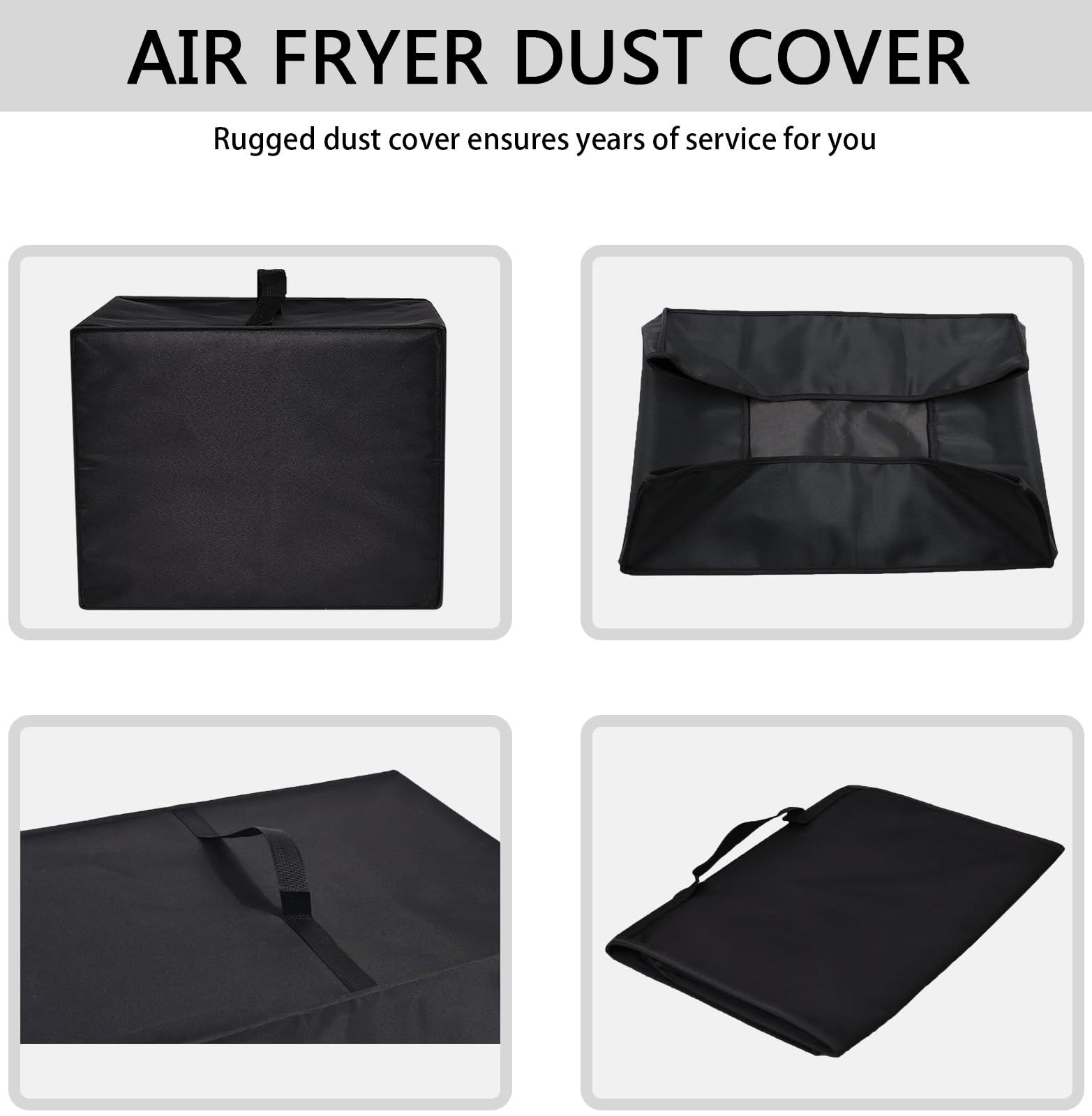 Air Fryer Cover for , Heavy Duty Waterproof Dust-proof Protective AirFryer Cover Compatible with   AirFryer Dust Lid (Black 420D：26*35*30cm) - Image 4