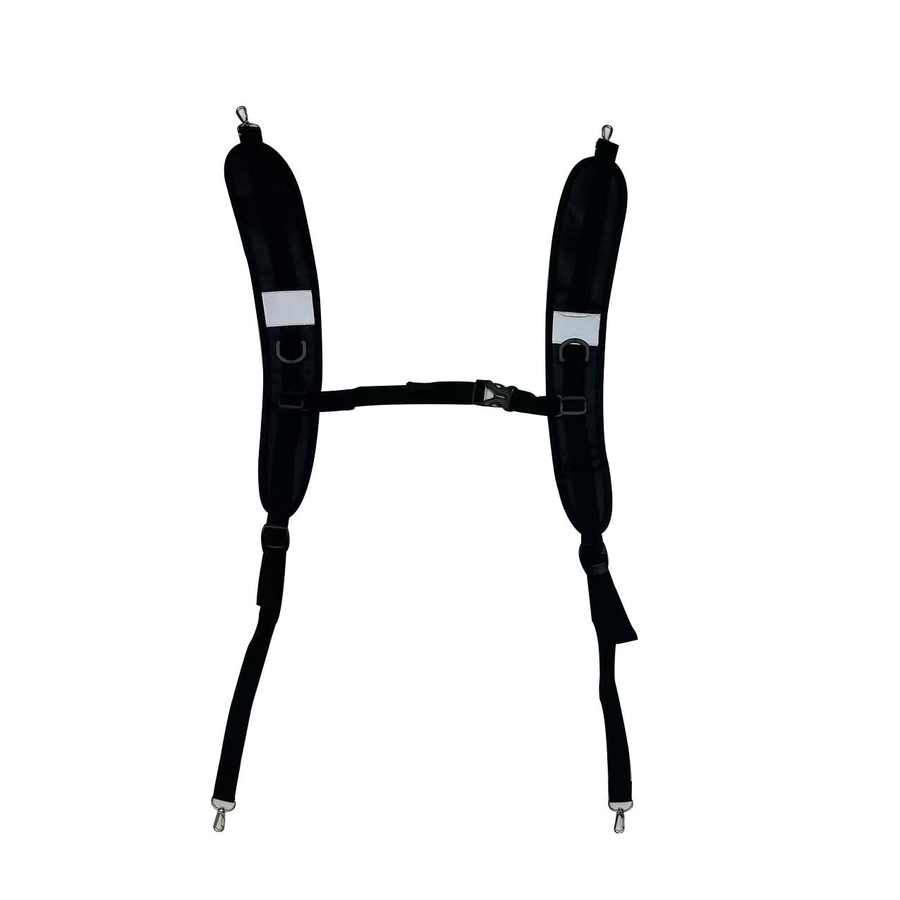 Adjustable Backpack Shoulder Straps Waterproof Replacement Belt Padded Suspenders for Dry Bag Pouch Drifting Diving Outdoor Sport Black (alloy hook) - Image 1