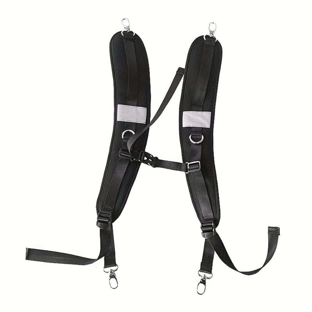 Adjustable Backpack Shoulder Straps Waterproof Replacement Belt Padded Suspenders for Dry Bag Pouch Drifting Diving Outdoor Sport Black (alloy hook) - Image 2