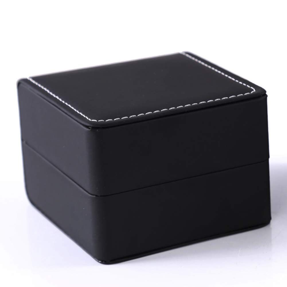 2 pack Watch Box, PU Leather Watch Case, Gift Boxs With Cushion For Most Watches, Smart Watch & jewelry,Watch Organizer as Gifts For Birthday, Men and Women (oniy box, Black) - Image 3