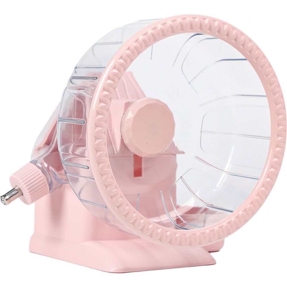 4 in 1 Silent Large Hamster Wheel Multifunctional Hamster Running Wheel Quite Running Spinner Wheel Accessories with Food Bowl Water Bottle for Hamsters Dwarf Gerbil (pink) - Image 1