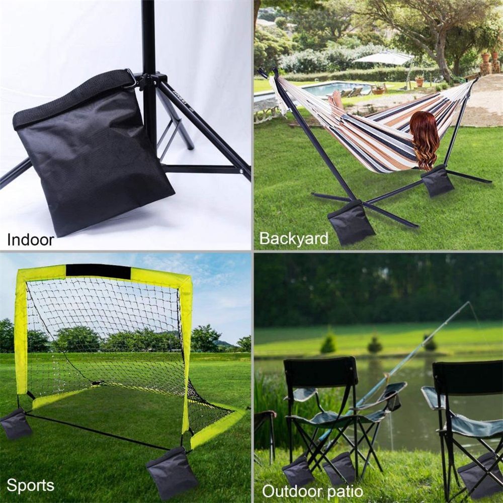 4 Packs Sandbags Weight Bags for Light Stand Photography Video Equipment, Heavy Duty Saddlebag for Backdrop Stand, Photo Tripod, Picnic Table (oniy 4 bag and Mountaineering buckle, bag) - Image 5