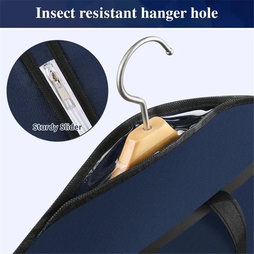 2 pack 40-inch Suit Bag Garment Bag for Travel and Storage, Garment Bags for Hanging Clothes with Zipper and Visible Transparent Window, Black - Image 4