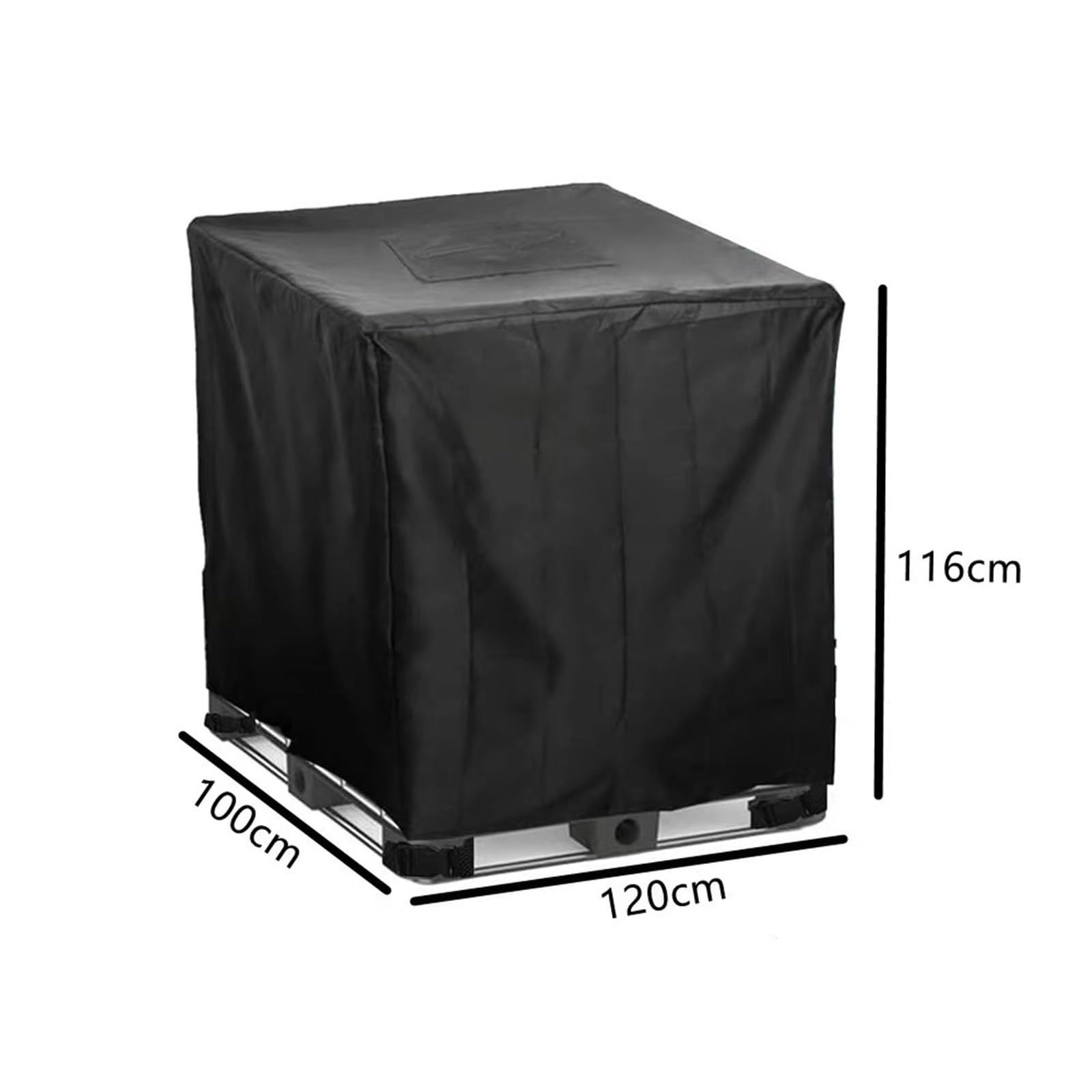Zipper Tote Cover Barlic for 210D Outdoor Water Tank Protective Cover, Oxford Fabric Protective Cover, Rain/Snow/UV Protection(Black) - Image 5