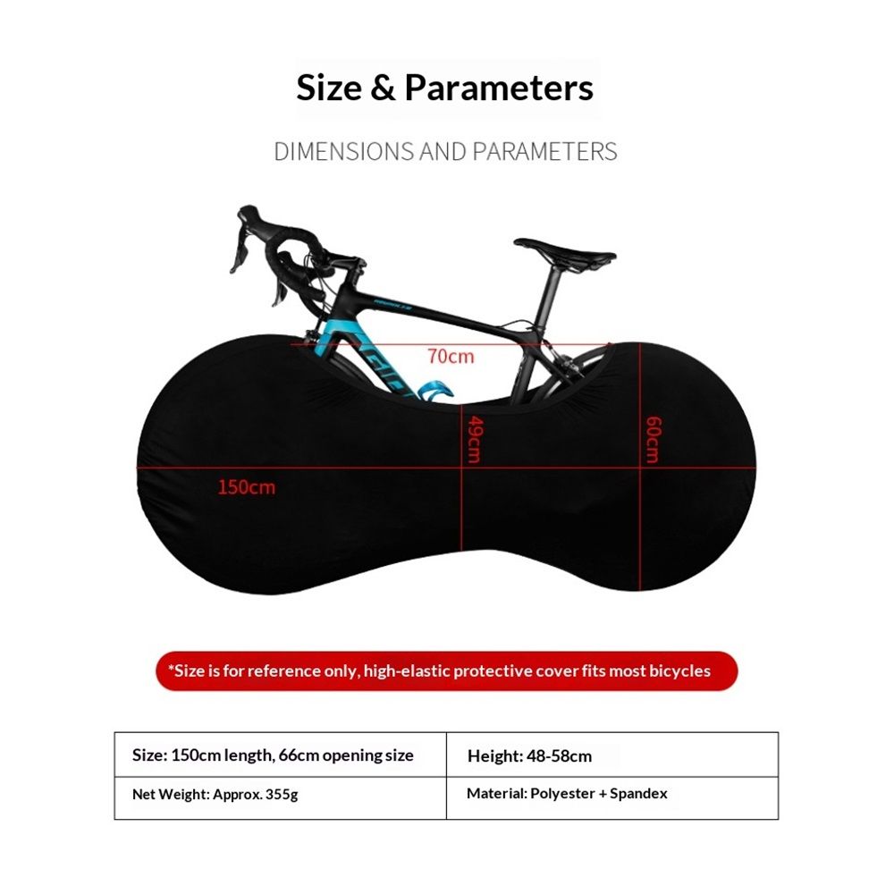 Bike Wheel Cover Indoor Dust-Proof and High Elasticity Bicycle Wheel Bag,Universal for Mountain, Road Bikes (Black) - Image 4