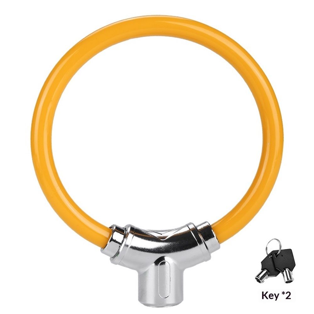 Bicycle Cable Lock, Steel Cable with Keys, Security Lock,Theft Bike Cable Lock, Portable, Versatile, Security (orange) - Image 1