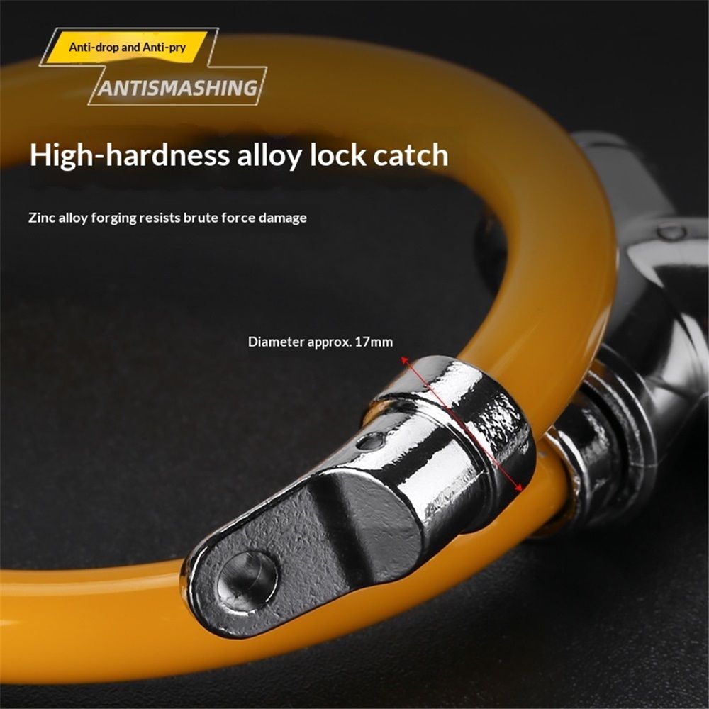 Bicycle Cable Lock, Steel Cable with Keys, Security Lock,Theft Bike Cable Lock, Portable, Versatile, Security (orange) - Image 3