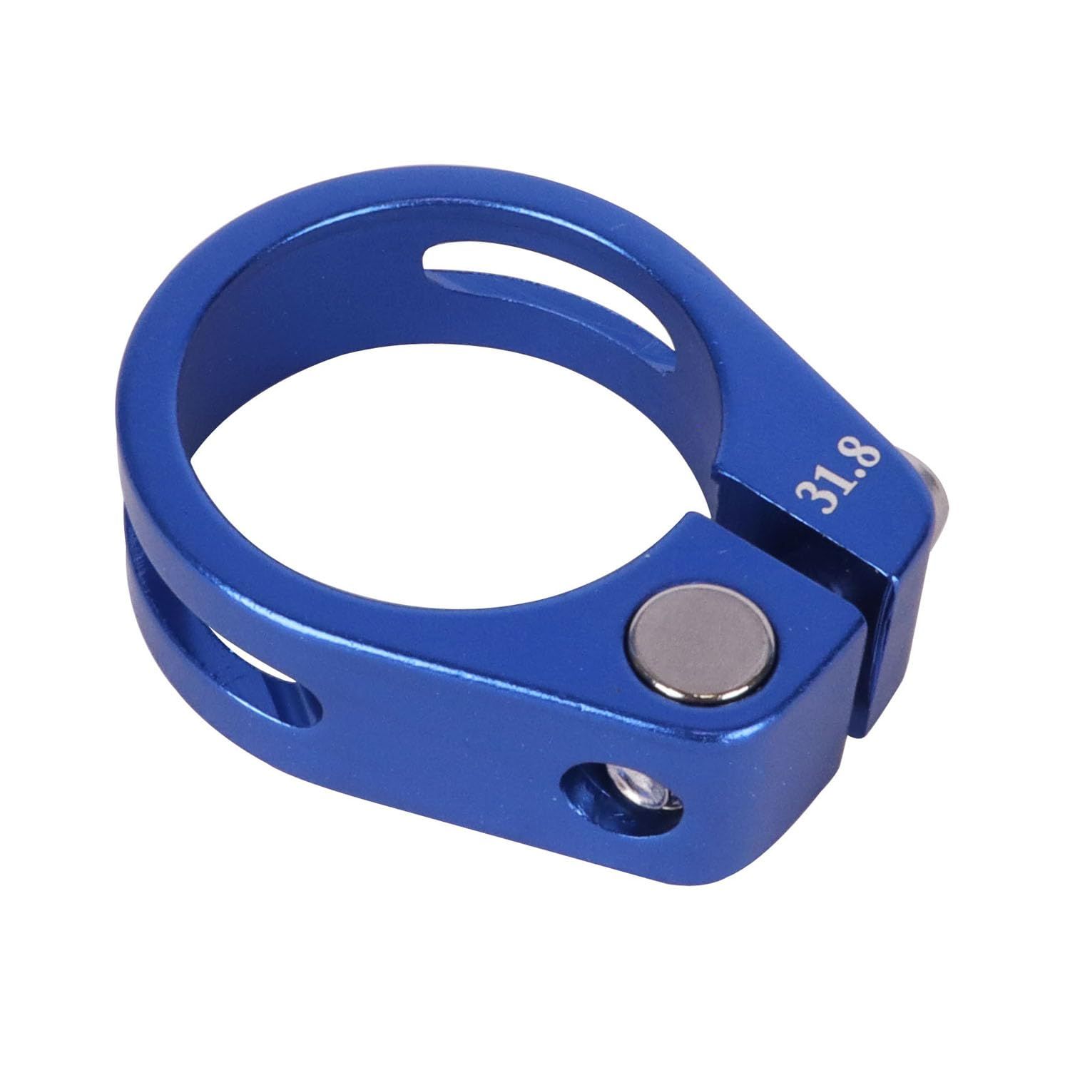 Bike Bicycle Aluminum Alloy Seatpost Clamp, 34.9mm, for MTB, Road, Casual Bikes,for Mountain Bike Road Bike Gear Track Bike Folding Bike (Blue, 34.9mm) - Image 3