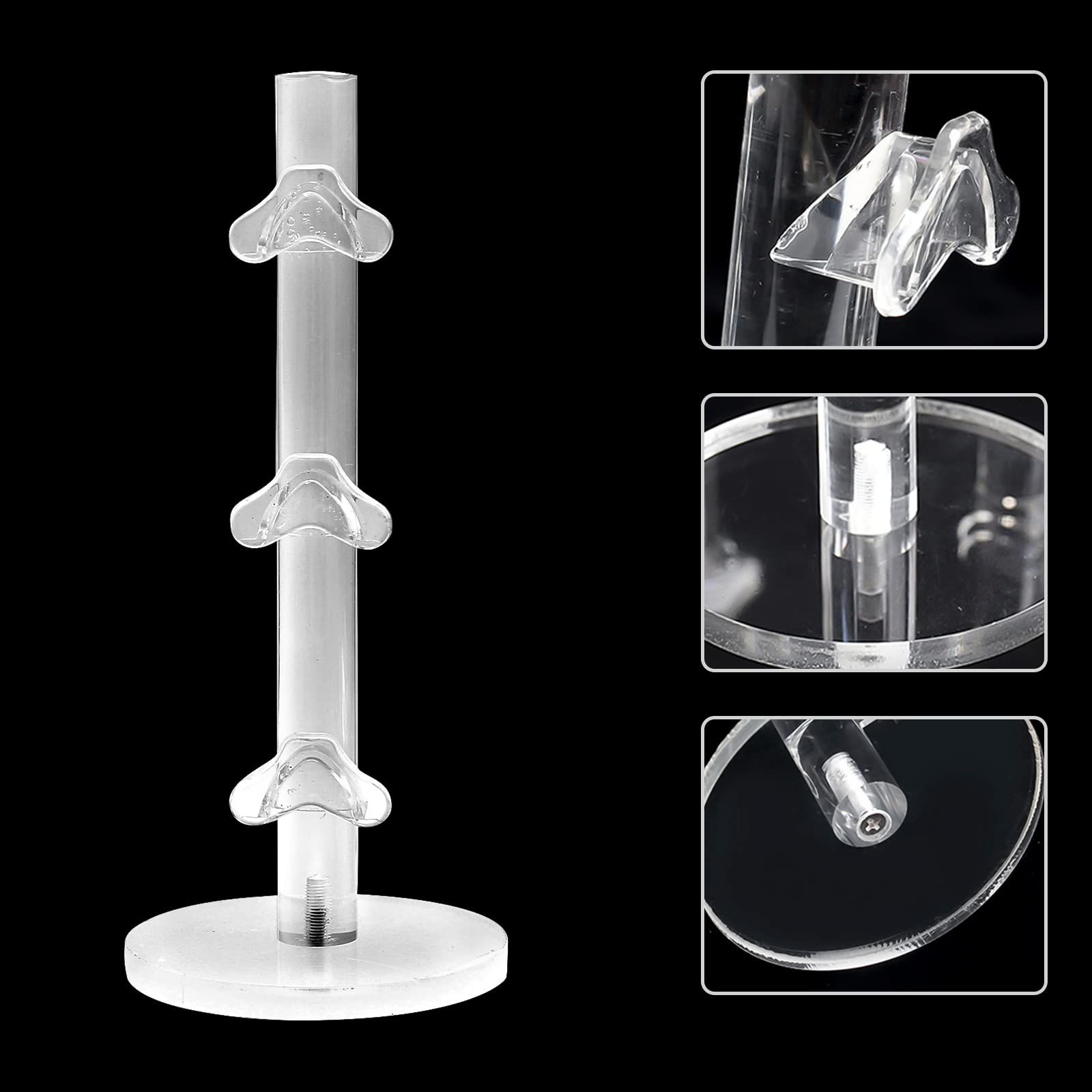 3 Layers Acrylic Sunglass Organizer, Eyelasses Holder, Sunglasses Display Stand, Eyewear Frame Riser Rack Holder for Glasses Storage（only one eyeglass holder） - Image 3
