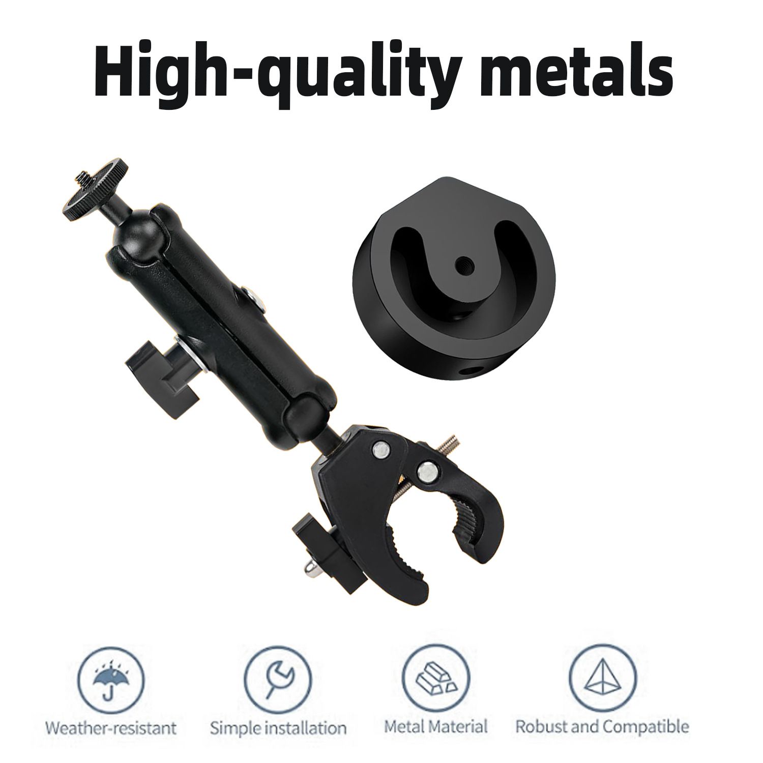 Adjustable Roof Rack Pole Mount Kit , Compatible with Original Pipe Adapter, Accessories for Roof or Pole Installation, Durable Outdoor Mounting Solution - Image 4