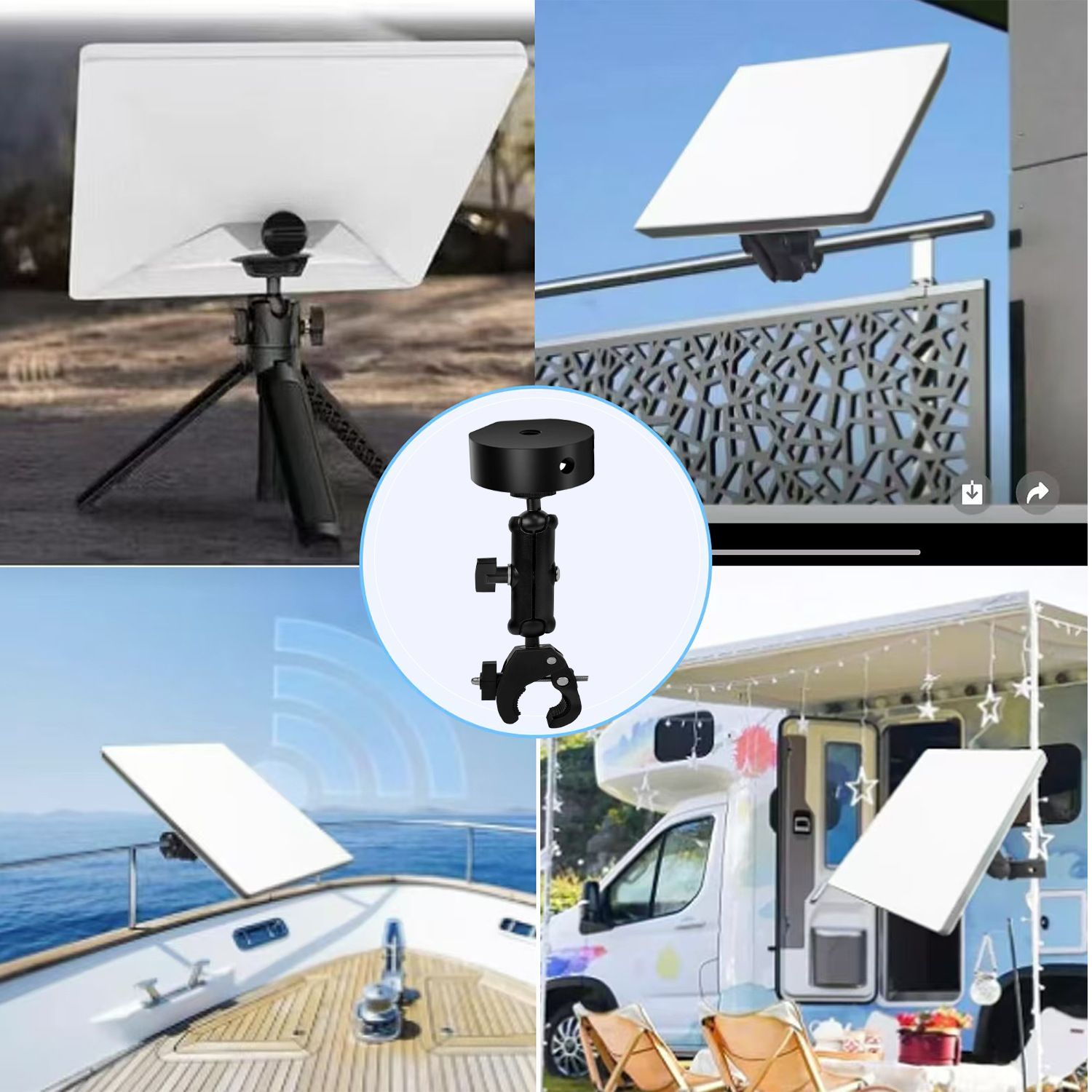 Adjustable Roof Rack Pole Mount Kit , Compatible with Original Pipe Adapter, Accessories for Roof or Pole Installation, Durable Outdoor Mounting Solution - Image 5