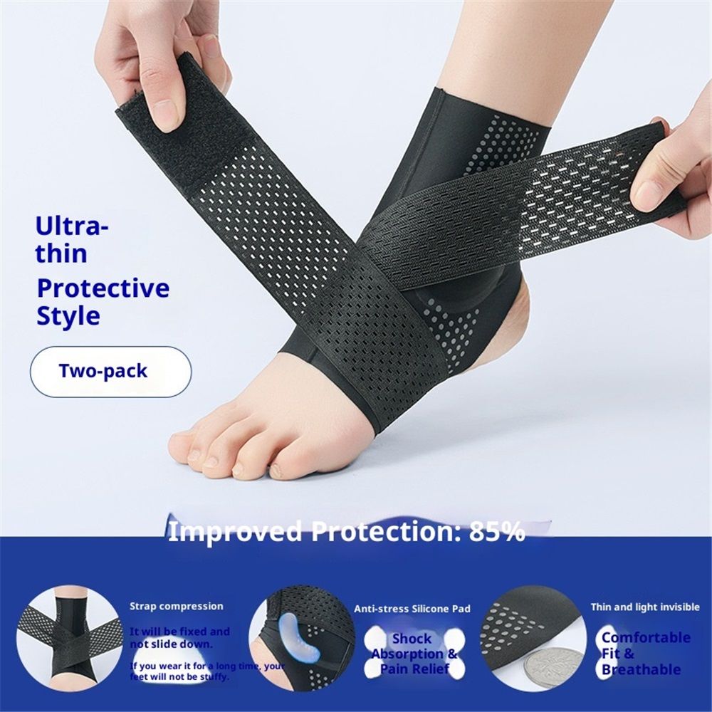 1 Pair Adjustable Compression Ankle Brace for Sprained Ankle, Strong Support & Breathable Ankle Support for Injury Recovery, Joint Pain, Swelling, Man & Women（L (sizes 39-43)） - Image 2