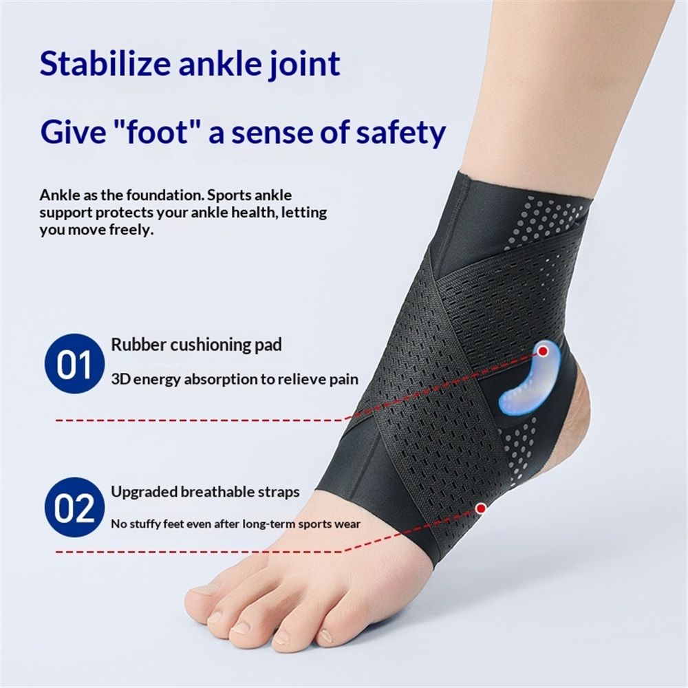 1 Pair Adjustable Compression Ankle Brace for Sprained Ankle, Strong Support & Breathable Ankle Support for Injury Recovery, Joint Pain, Swelling, Man & Women（L (sizes 39-43)） - Image 3