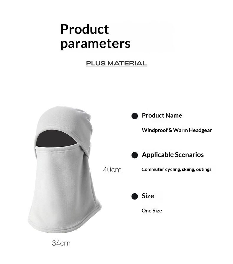 Cold Weather Ski Mask for Men Windproof Thermal Winter Scarf Mask Women Neck Warmer Hood for Cycling（Milk white gray） - Image 4