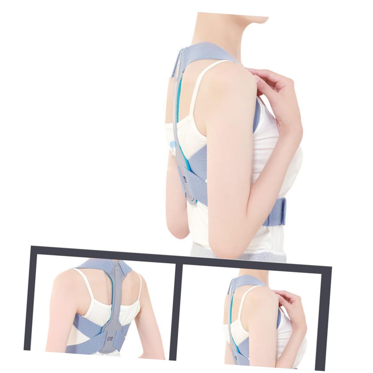 Posture Corrector for Women and Men, Adjustable Back Straightener, Upper Back Support Brace, Hunchback Posture Corrector - Relieves Neck, Shoulder, Back Pain（S） - Image 3