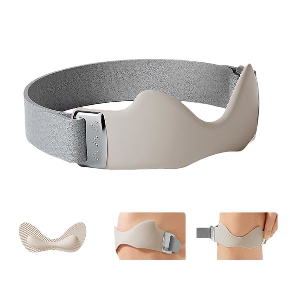 2 Packs Airbag patellar tendon support Strap, Adjustable breathable anti slip Knee Brace for Tendonitis Pain knee Relief Exercise, run, hike,play ball, high jump, climb,ride (Gray-1 pair) - Image 1