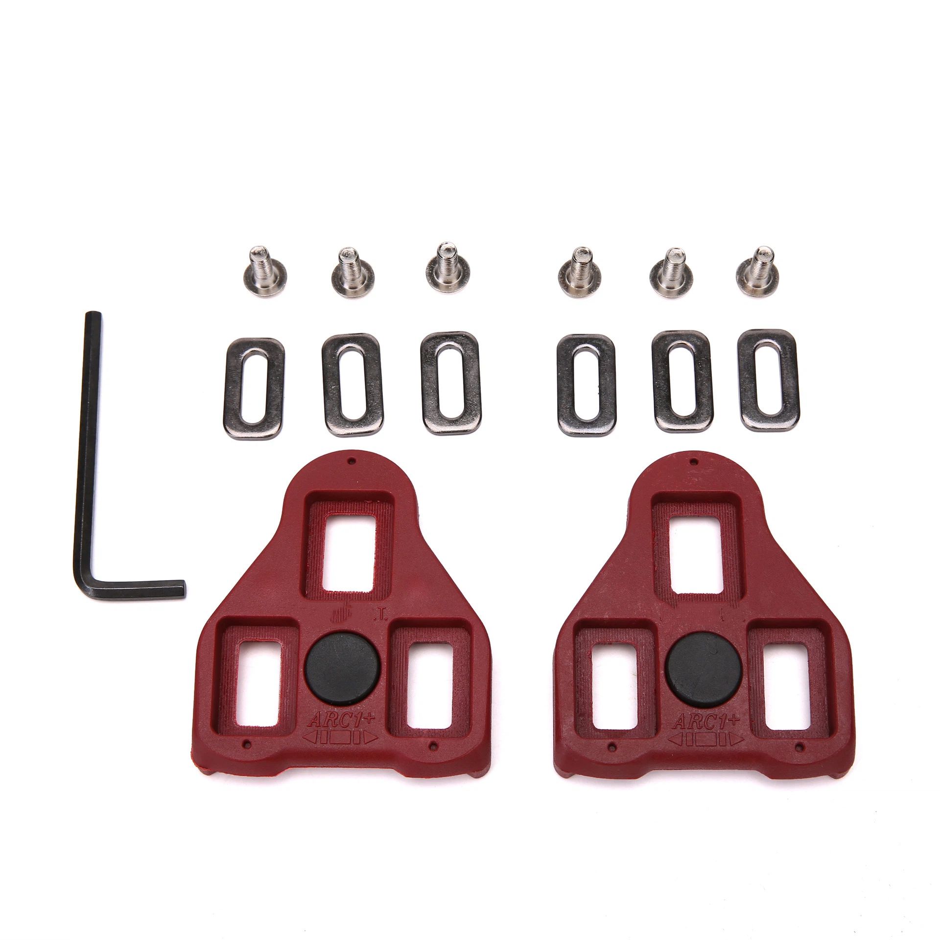 Bike Cleats – (Pair) Replacement 3Cleat Set for 3 Bolt Bicycle Pedals, Durable Red Cleats for Road and Indoor Cycling Shoes（Excluding shoes） - Image 1