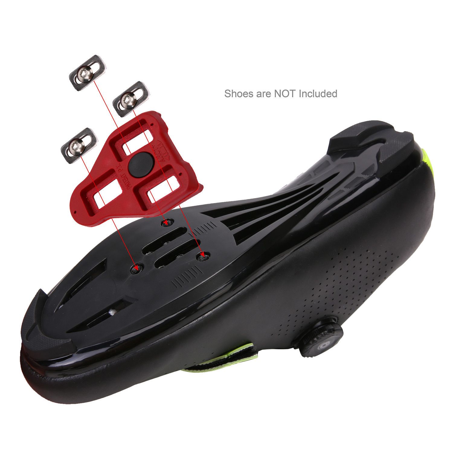 Bike Cleats – (Pair) Replacement 3Cleat Set for 3 Bolt Bicycle Pedals, Durable Red Cleats for Road and Indoor Cycling Shoes（Excluding shoes） - Image 3