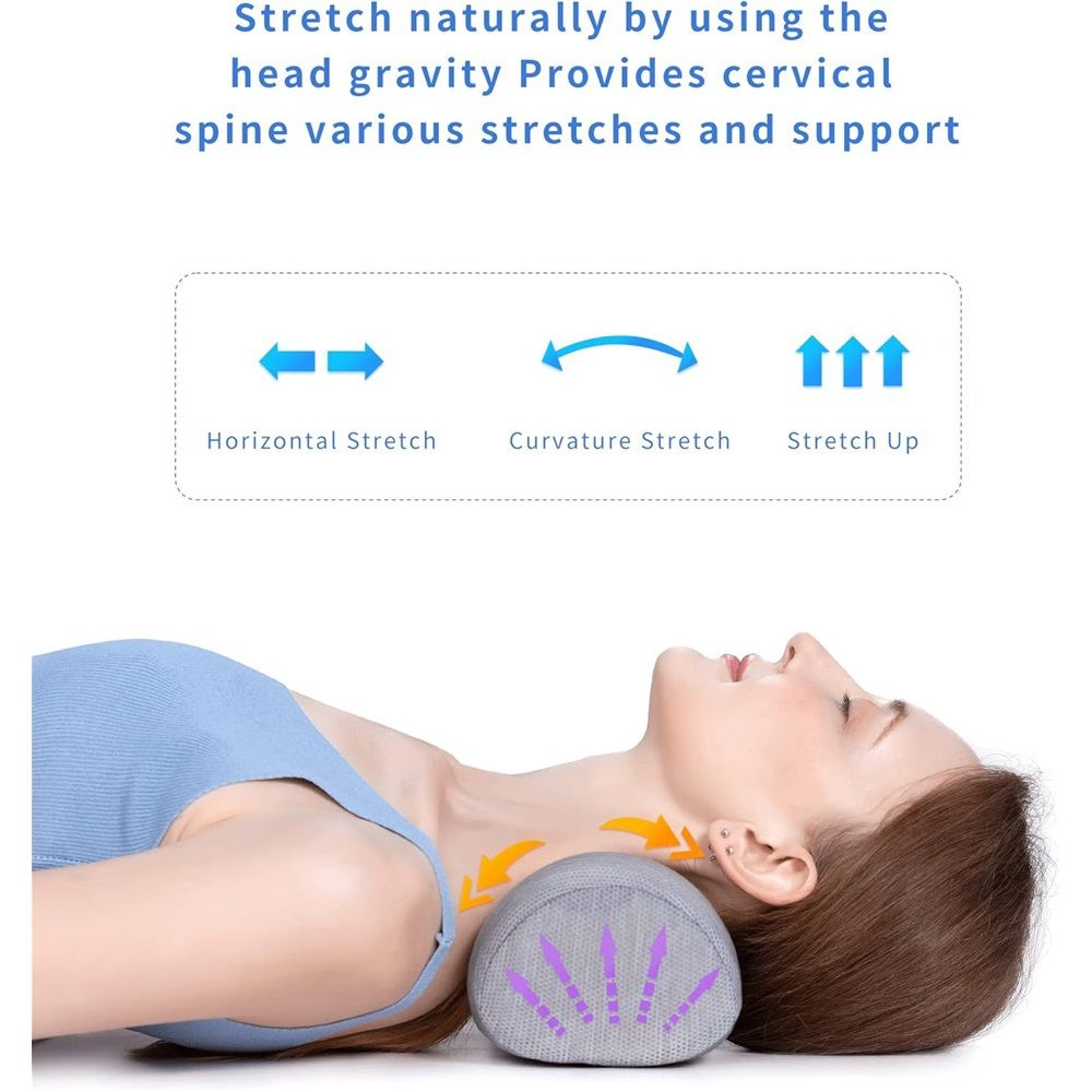 Small Neck Roll Pillow,Say Goodbye to Neck Pain, Cervical Memory Foam Pillow for Tension Muscle Relief, Contour Support, Shoulder Pain Relaxer - Image 3