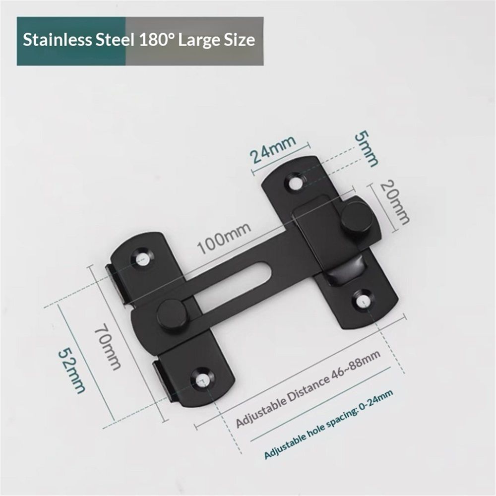 2 pack 180 Degree Flip Sliding Barn Door Lock for Privacy - Safe barn Door Locks and latches for Barn Door, Pet Door, Bathroom, Outdoor, Garage, Window, Sliding Door - Image 2