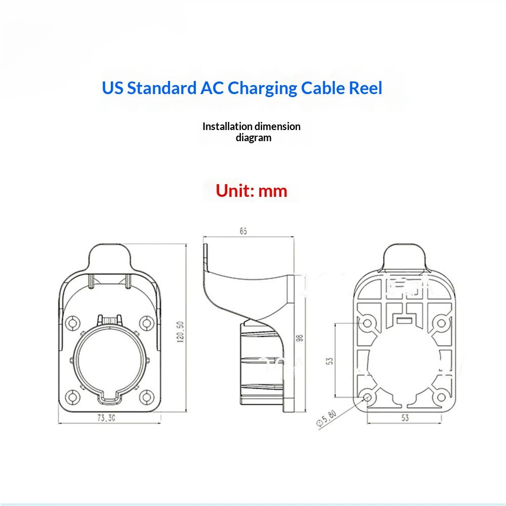 EV Charger Holder  Wall Mount Charging Cable Hanger Organizer, Nozzle Holster Dock Electric Vehicle  Car Plug Space Saving Garage Wall Connector Cord Hook for Outdoor Indoor - Image 5