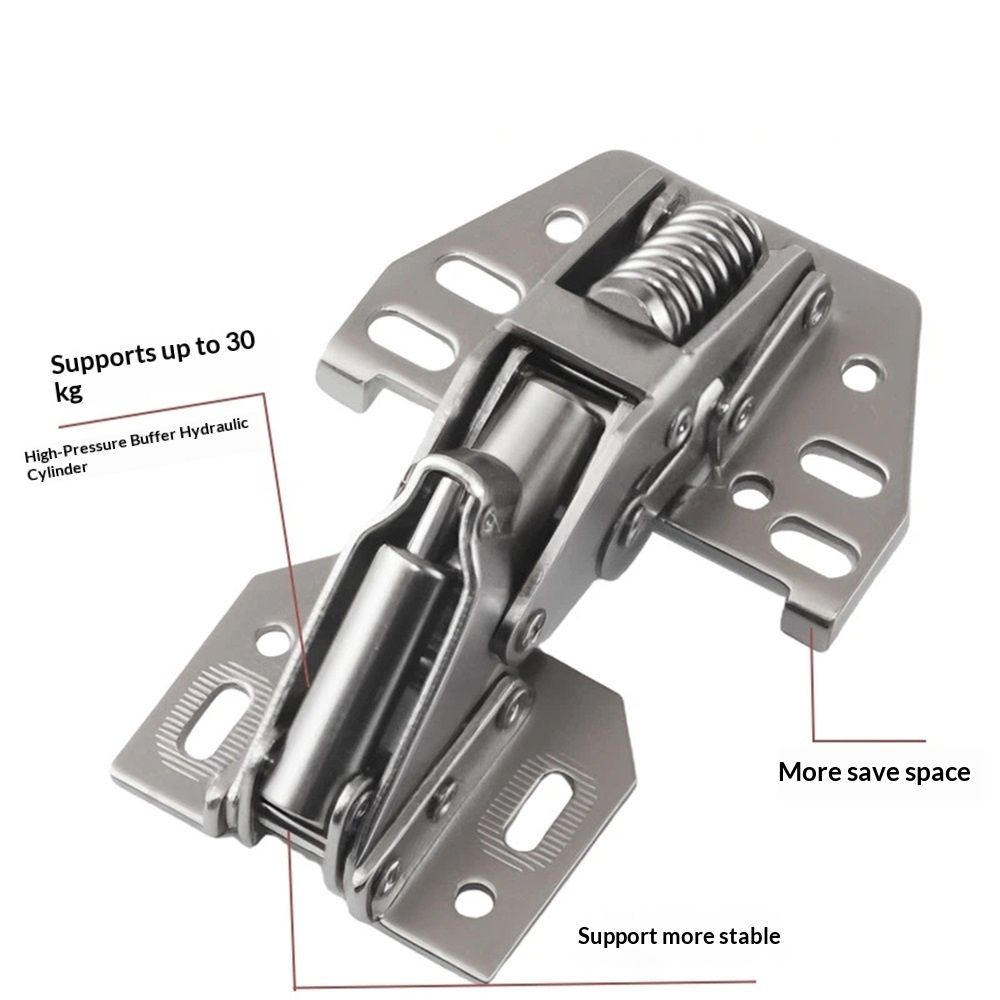 2 PCS Cabinet Hinges Heavy Duty Lid Stay Hinges, Soft Close Lid Hinge, Furniture Door Lift Stay Support Hinge - Image 4