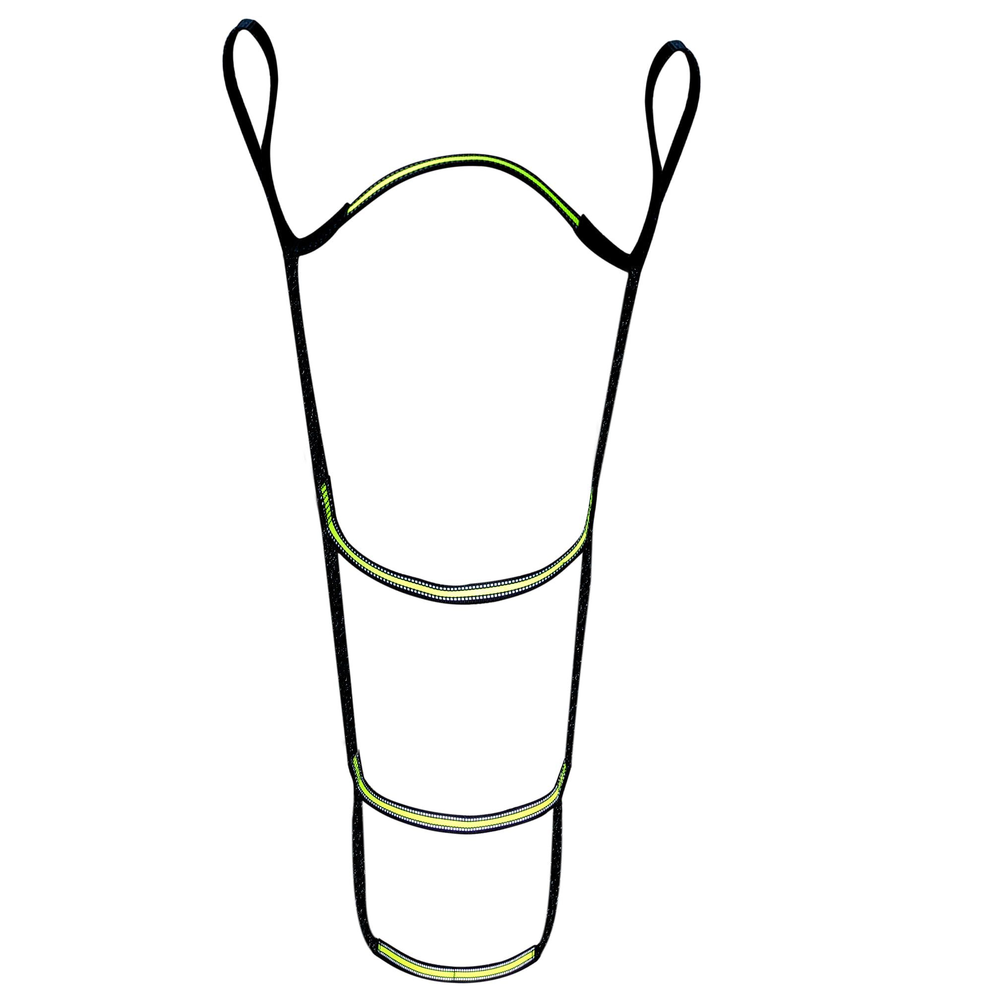 4 Step Hunting Climbing Aider w/High Visibility Steps Marine Rope Ladder for Inflatable Boat, Kayak, Motorboat, Canoeing - Image 1