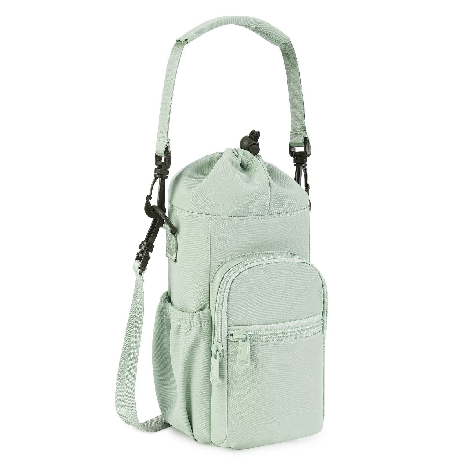 Water Bottle Holder with Strap 32oz 40oz Insulated Water Bottle Carrier Sling Bag with Phone Pocket Crossbody - Image 1