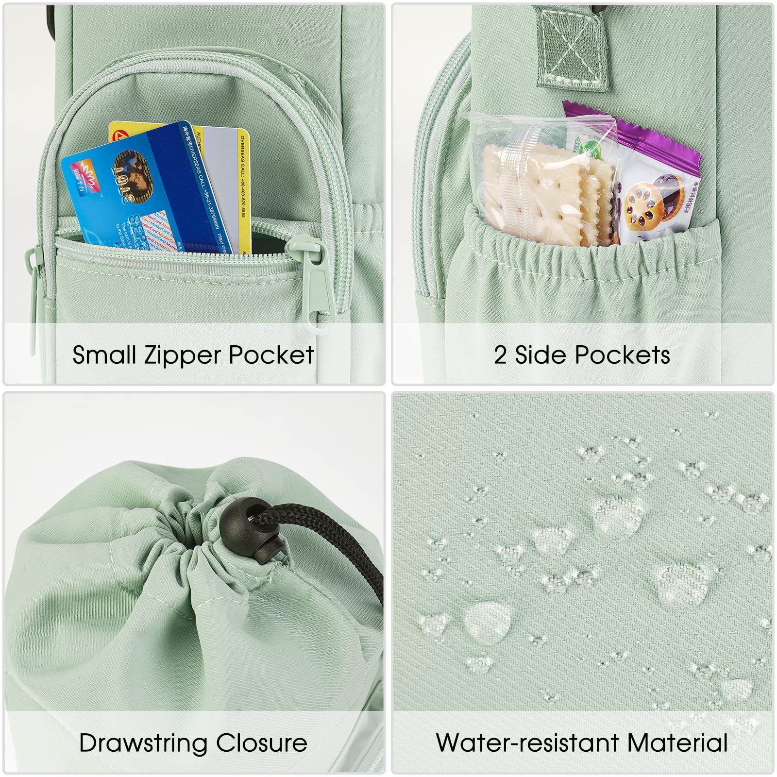 Water Bottle Holder with Strap 32oz 40oz Insulated Water Bottle Carrier Sling Bag with Phone Pocket Crossbody - Image 3