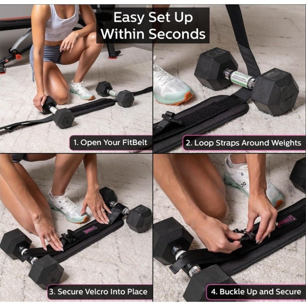 Exercise Hip Thrust Belt - Glute Trainer for Home Workouts with Extra Padding - Fully Adjustable Hip Thrust Belt for Dumbbells - Booty Builder, Glute Workout Equipment - Image 5