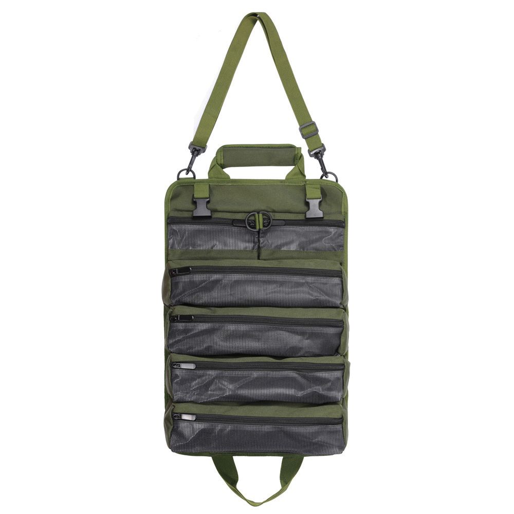 Tool Bag Roll Up, Heavy Duty Portable Soft Tool Storage Organization, Foldable Empty Rollup Organizer Rollable Carrying Toolbag, Dad Men Mechanic Welding Birthday Gift, Green - Image 1