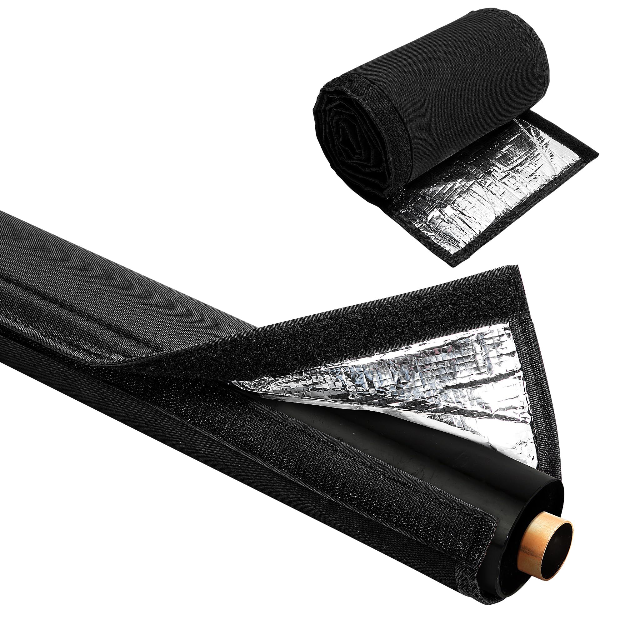 3 Layers HVAC Copper Pipe Insulation Cover,72x10.2 Inch 600D Oxford AC Pipe Insulation Covers for Outside,Flexible Copper Line Insulation Sleeve for Central Air Conditioning Mini Splits - Image 1