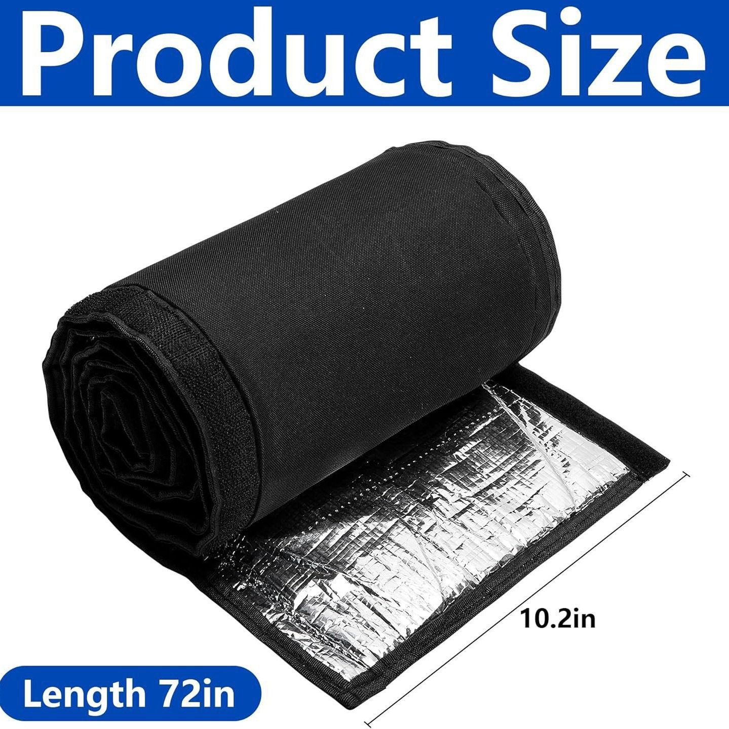 3 Layers HVAC Copper Pipe Insulation Cover,72x10.2 Inch 600D Oxford AC Pipe Insulation Covers for Outside,Flexible Copper Line Insulation Sleeve for Central Air Conditioning Mini Splits - Image 3
