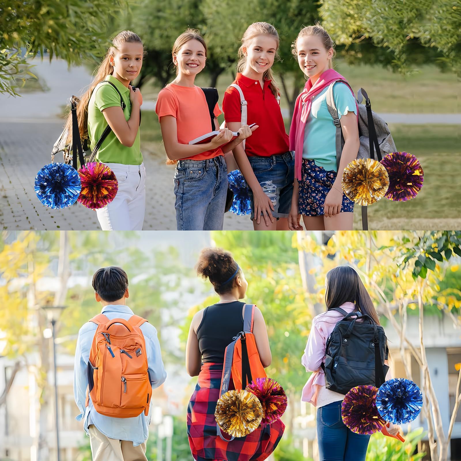 12 Pcs Holder for Cheerleading Accessories for Cheerleader Adjustable Backpack Straps Holder Cheerleader Cheerleading Gifts for Girls - Image 4