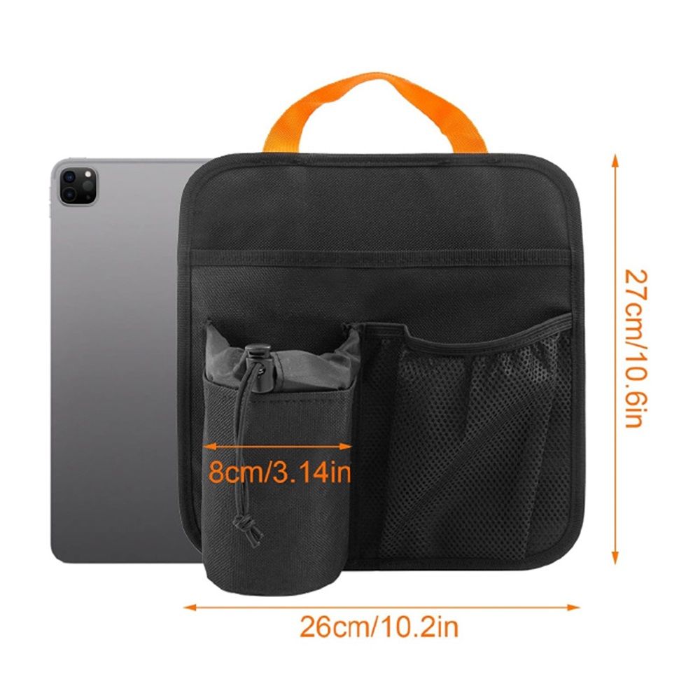 Beach Chair Cup Holder, Chair Side Organizer Easily Attached to Armrest with 2 Self-Adhesive Fastener Strap, Hanging Chair Attachment for Water Bottle, Sunglasses, Phone, Snack, etc.. - Image 2