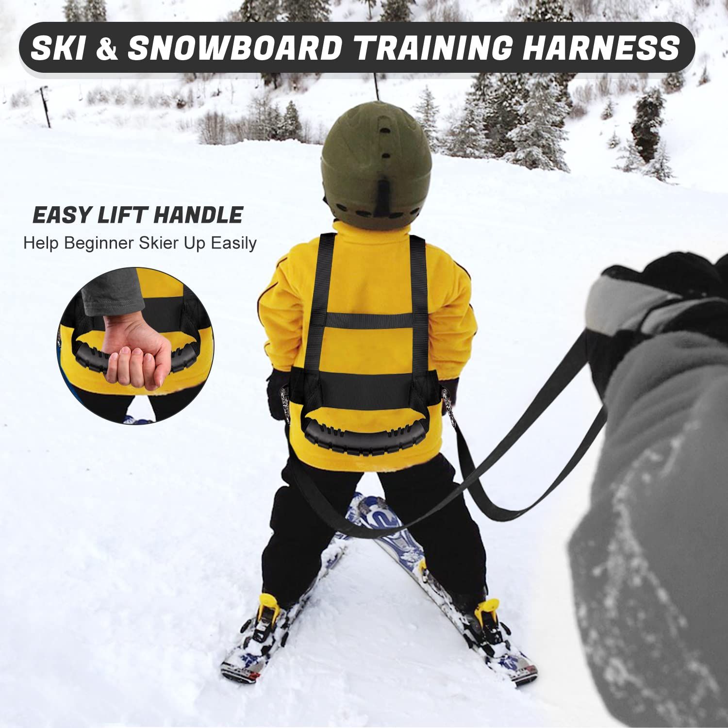 Kids Ski Snowboard Training Harness Toddler Skiing Harness with Removable Leash Speed Control Teaching for Beginners - Image 4