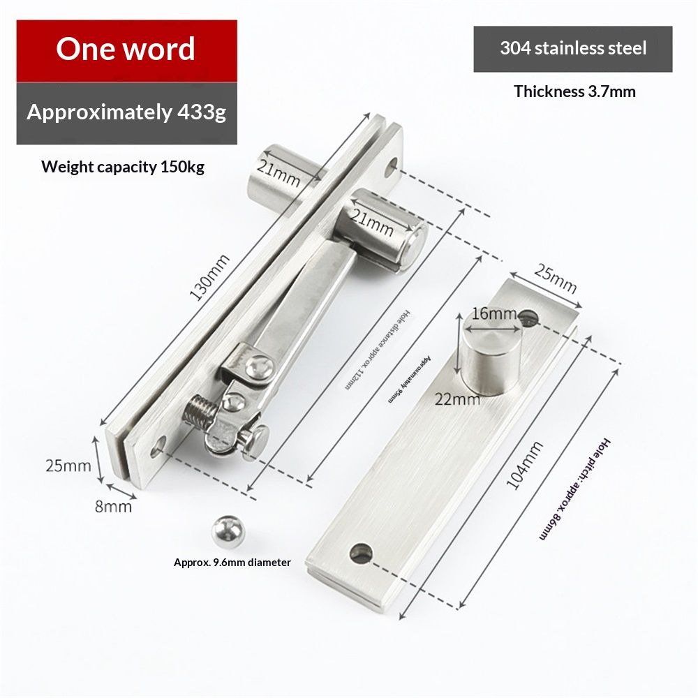 Heavy Duty Pivot Hinge for Wood Door - Stainless Steel Hidden Door Hinge for Secret Door, with 360 Degree Rotation, Invisible Pivot Door Hardware for Bookshelf. - Image 4