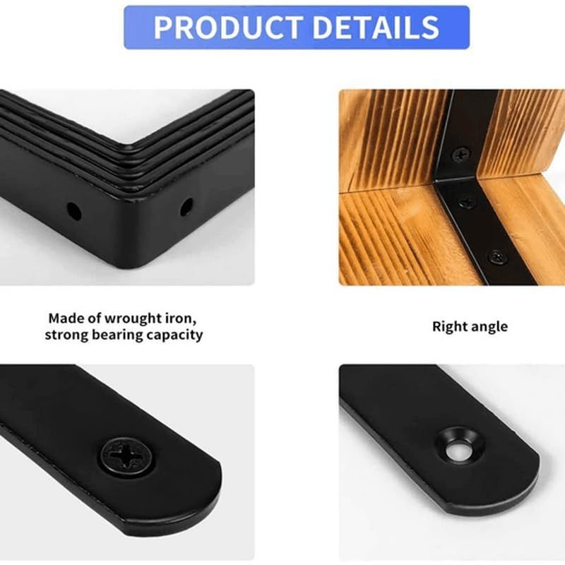Anti Tip Furniture Anchors for Pet Proofing,Furniture Wall Anchor Furniture Dresser Bookshelf Falling Prevention Device for Children (Black 4pcs) - Image 2