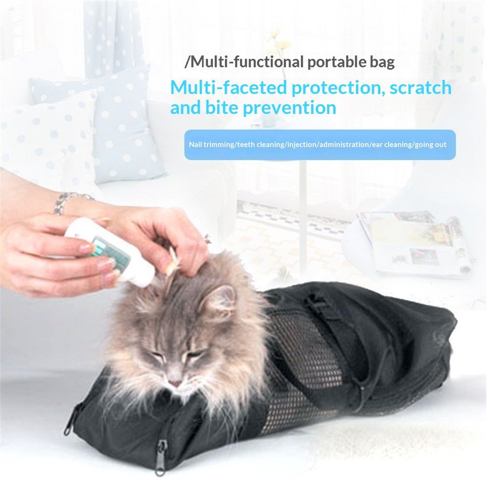 Cat Grooming Bag - Pet Carrier Grooming Bags Make Washing, Bathing, Nail Trimming, & Medication Delivery Simple, Safe & Easy | The Perfect Tool to Harness Cats Small, Medium, or Large. - Image 5