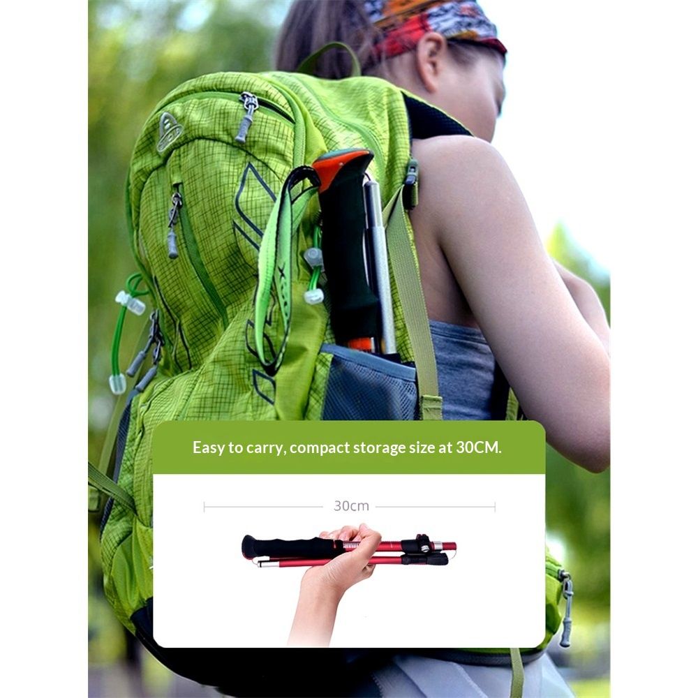 Aluminum Collapsible Ultralight Travel Trekking Hiking Pole for Men and Women (Fits 165-185cm) Mountaineering Trekking Pole - Image 5