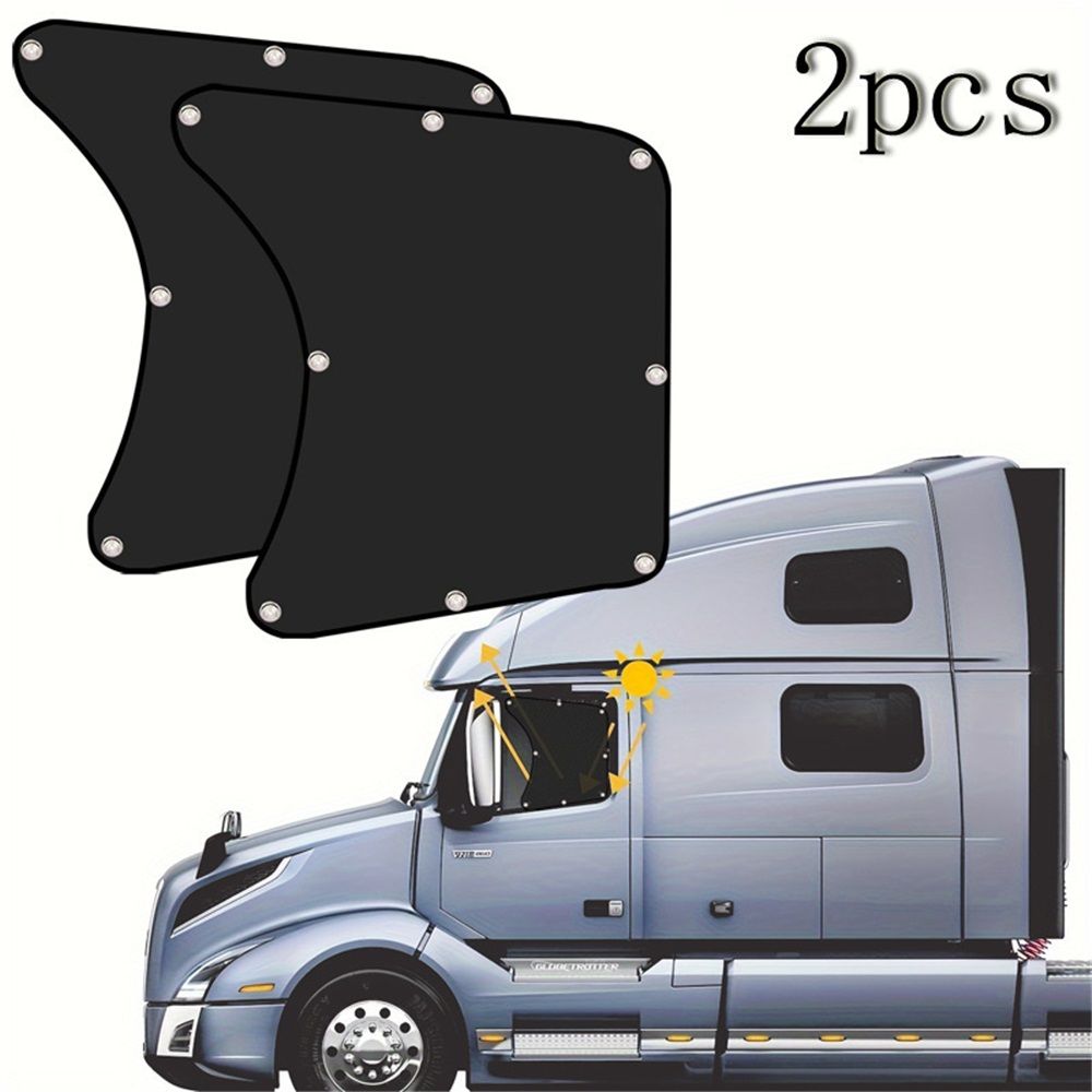 2pcs Semi Truck Side Window Sun Shade International Trucks RV | Semi Truck Accessories, Sunshade UV Protection, Keep Interior Cool - Image 1