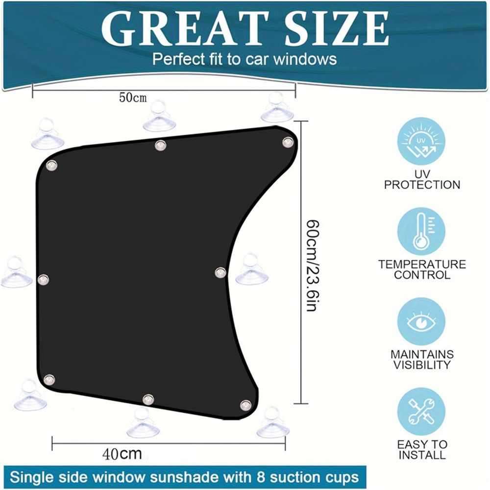 2pcs Semi Truck Side Window Sun Shade International Trucks RV | Semi Truck Accessories, Sunshade UV Protection, Keep Interior Cool - Image 5