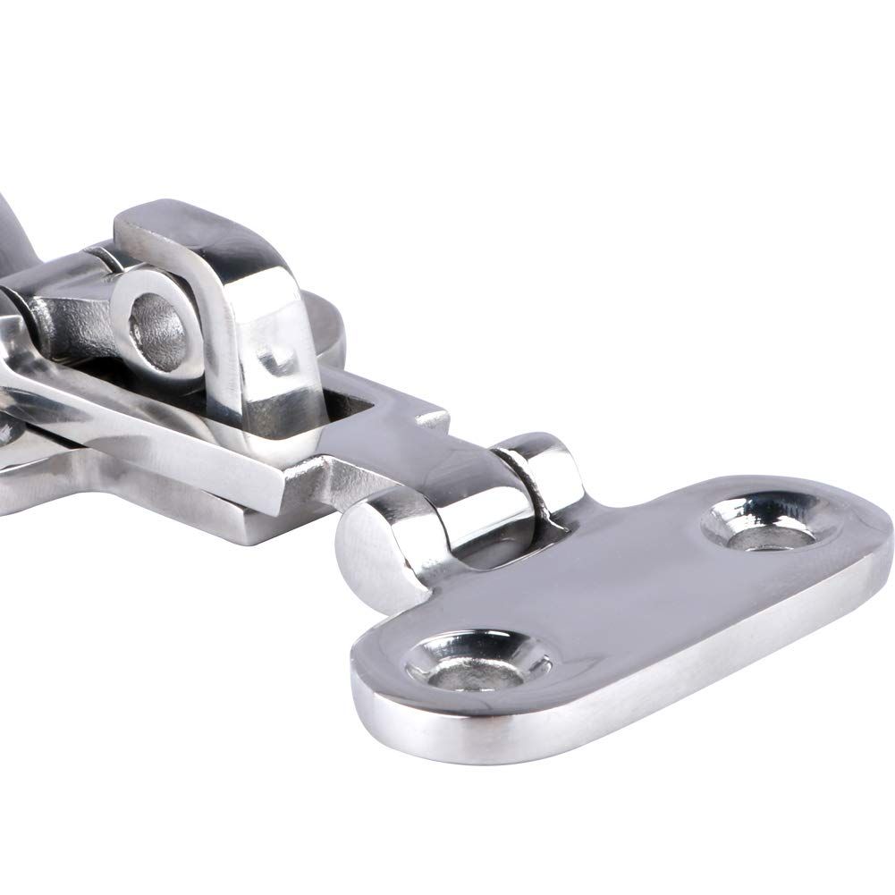 Marine 316 Stainless Steel Anti-Rattle Lockable Hatch,Hold Down Clamp Latch,Marine Hatch Locker (2 PCS) - Image 5