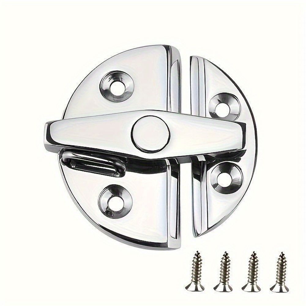 Marine Grade 316 Stainless Steel Turn Twist Button Door Catch Latchfor Door Cabinet Marine Boat Door Catch Latch 316 Stainless Steel Door Latch Round Twist Lock Suit for Boat - Image 1