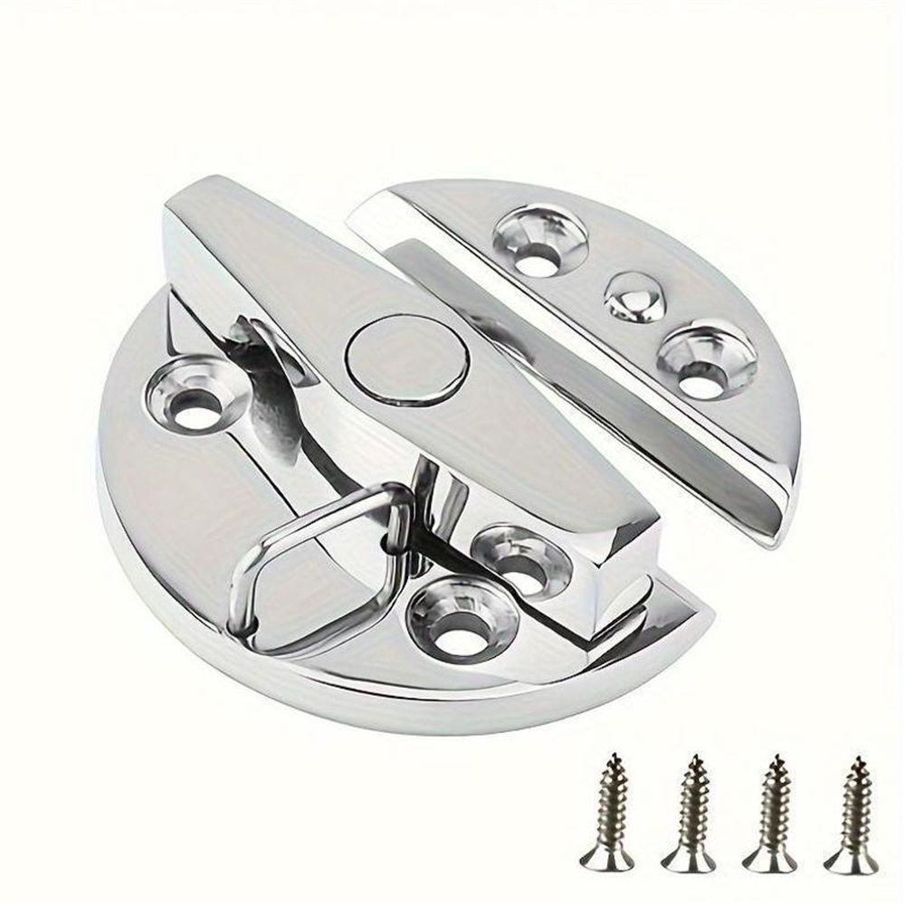 Marine Grade 316 Stainless Steel Turn Twist Button Door Catch Latchfor Door Cabinet Marine Boat Door Catch Latch 316 Stainless Steel Door Latch Round Twist Lock Suit for Boat - Image 2